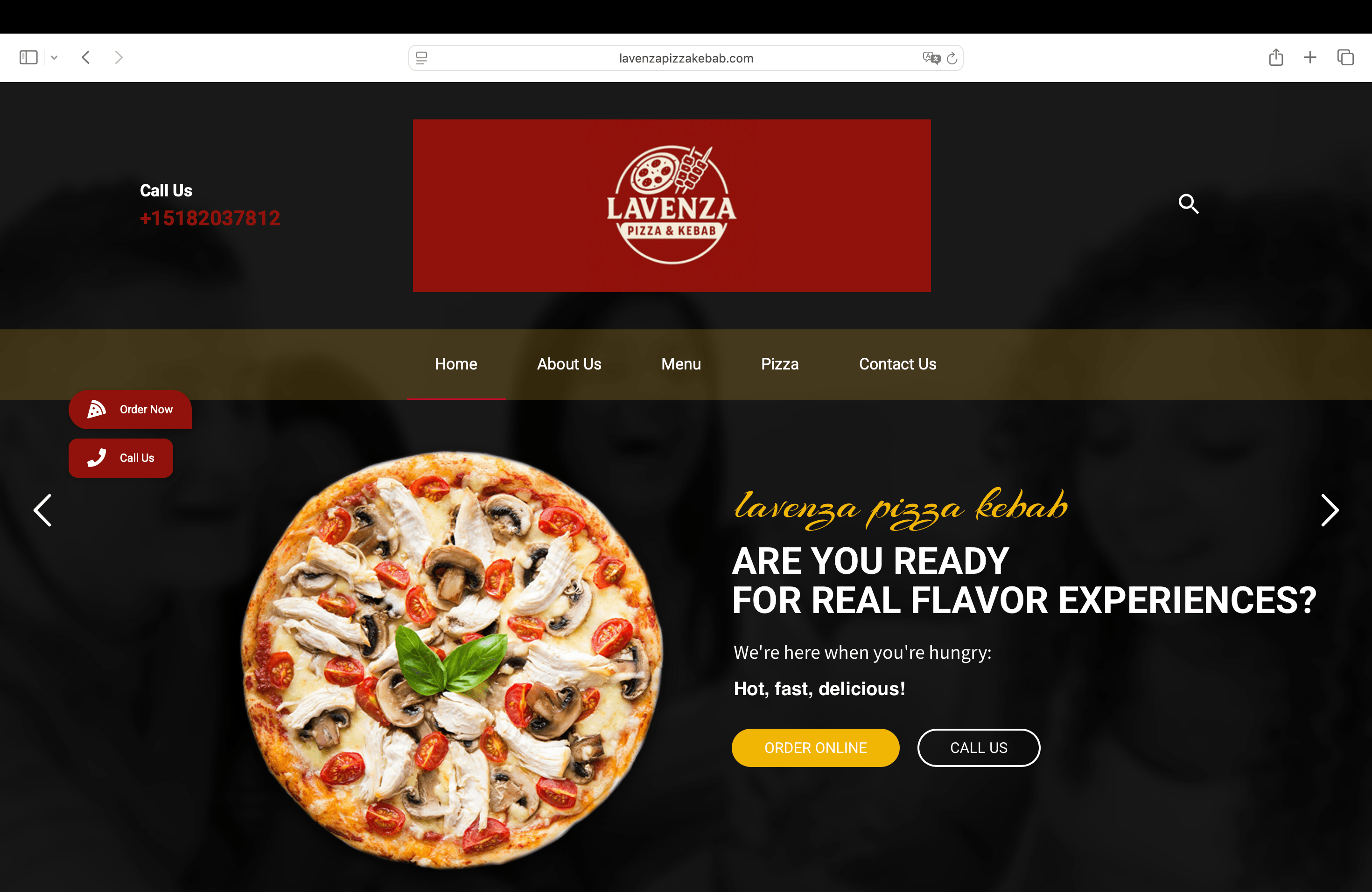 Lavenza Pizza & Kebab Web Sitesi